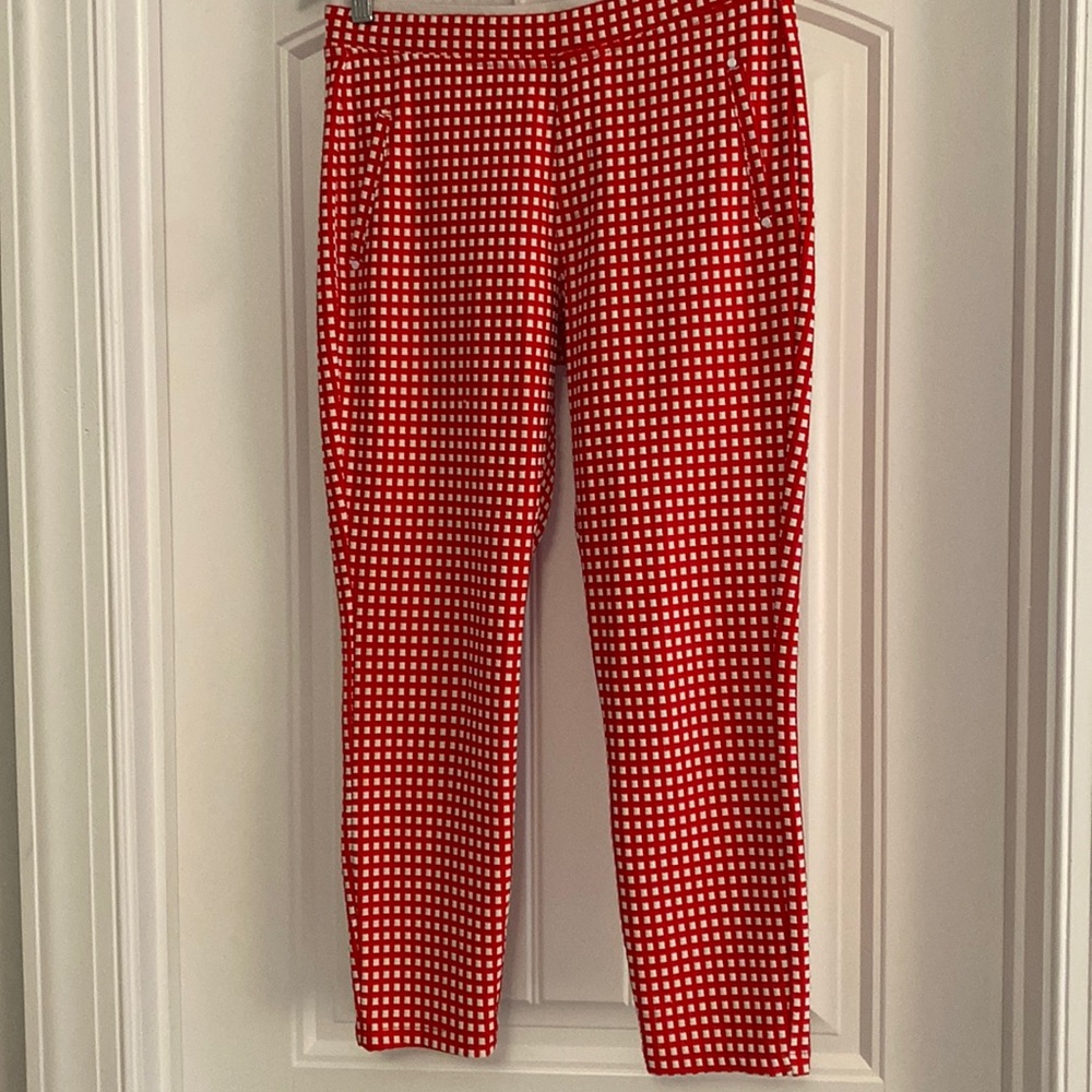 Hue Red and White Checkered Pants